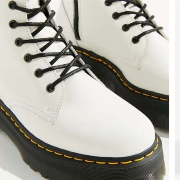 Dr. Martens White and Black Rain & Snow Boots - Picture 2 of 10